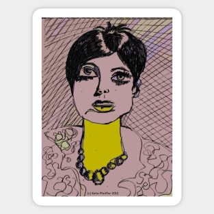 Mod  Glam Girl Portrait Sticker